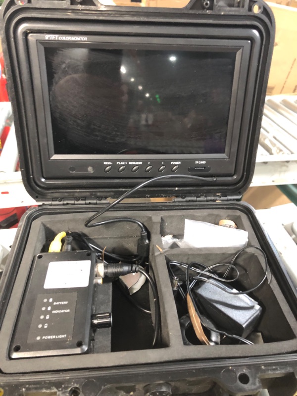 Photo 6 of **USED** VEVOR Sewer Camera with 512Hz Locator,300 ft/91.5 m, 9" Pipeline Inspection Camera w/DVR Function, IP68 Camera w/12 Adjustable LEDs, A 16 GB SD Card for Sewer Line, Home, Duct Drain Pipe Plumbing 9" with 512hz locator 300FT/91.5M Cable