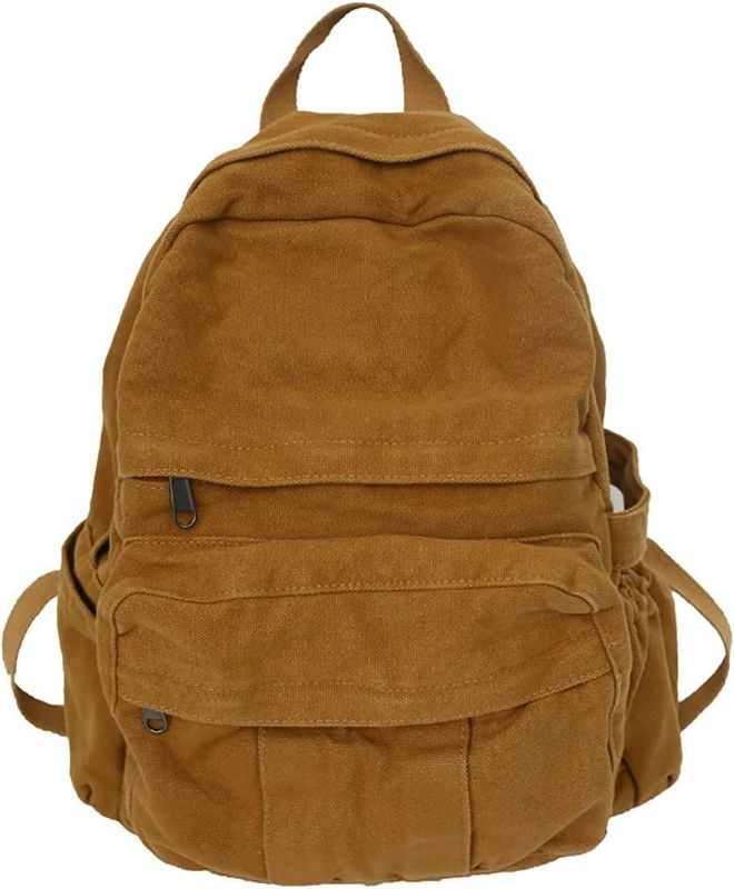 Photo 1 of 
Roll over image to zoom in
GAXOS Laptop Backpack for Women Travel Canvas Vintage Brown Aesthetic School