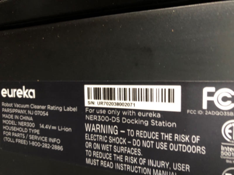 Photo 4 of (READ NOTES) eureka Groove Robot Vacuum Cleaner, Wi-Fi Connected, App, Alexa & Remote Controls, Self-Charging, NER300 , Black