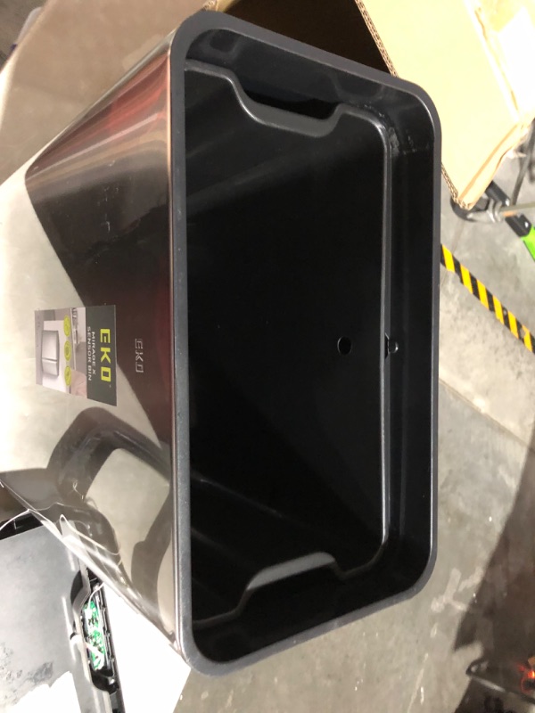 Photo 5 of ***NOT FUNCTIONAL - FOR PARTS ONLY - NONREFUNDABLE - SEE COMMENTS***
EKO Mirage-X 47 Liter / 12.4 Gallon Touchless Rectangular Motion Sensor Trash Can
