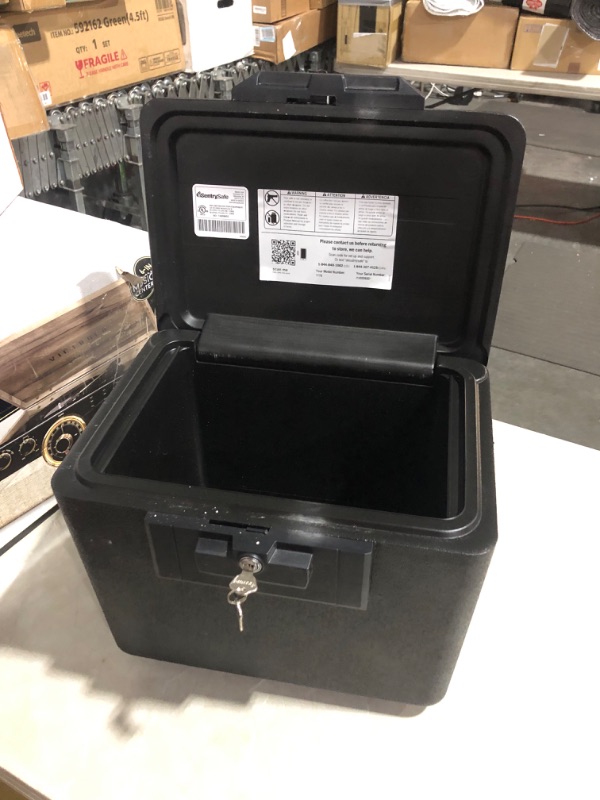 Photo 6 of ***USED - NO PACKAGING***
SentrySafe Fireproof Safe Box with Key Lock, Safe for Files and Documents, 0.61 Cubic Feet, 13.6 x 15.3 x 12.1 inches, 1170