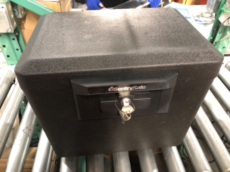 Photo 2 of ***USED - NO PACKAGING***
SentrySafe Fireproof Safe Box with Key Lock, Safe for Files and Documents, 0.61 Cubic Feet, 13.6 x 15.3 x 12.1 inches, 1170