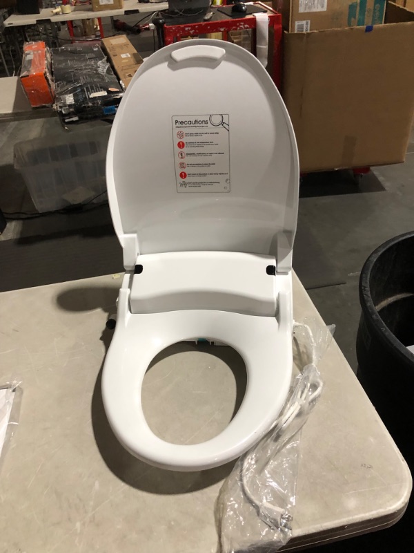 Photo 6 of ***USED - MISSING REMOTE - POWERS ON - UNABLE TO TEST FURTHER***
Bio Bidet by Bemis - Slim Three Bidet Toilet Seat - Round - White