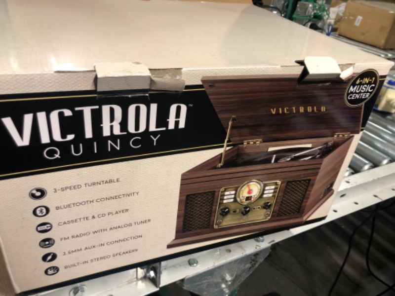 Photo 4 of Victrola Nostalgic 6-in-1 Bluetooth Record Player & Multimedia Center with Built-in Speakers|Espresso