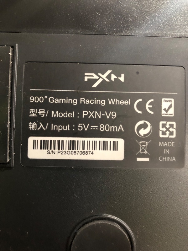 Photo 5 of * item sold for parts * repair * 
PXN PC Steering Wheel, V9 Universal Usb Car Sim 270/900 Degree Race Steering Wheel (Black)