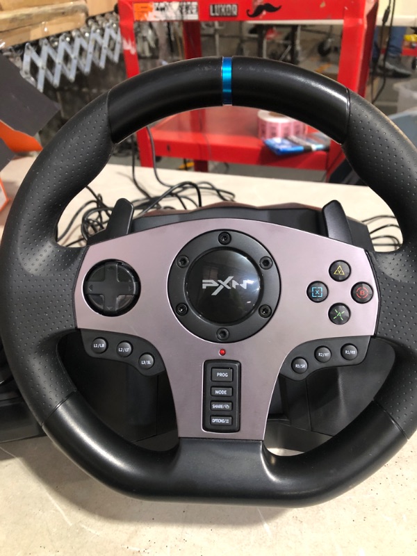 Photo 2 of PXN PC Steering Wheel, V9 Universal Usb Car Sim 270/900 Degree Race Steering Wheel (Black)