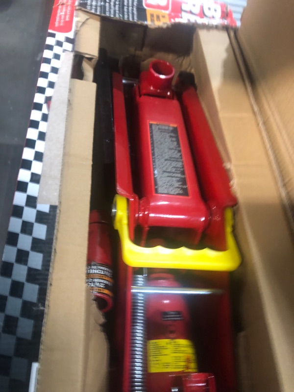 Photo 3 of Bundle of BIG RED T83006 Torin Hydraulic Trolley Service/Floor Jack with Extra Saddle, 3 Ton (6,000 lb) Stands, 3 Ton (6,000 lb) Capacity, 2 Stands Red + Jack Stands