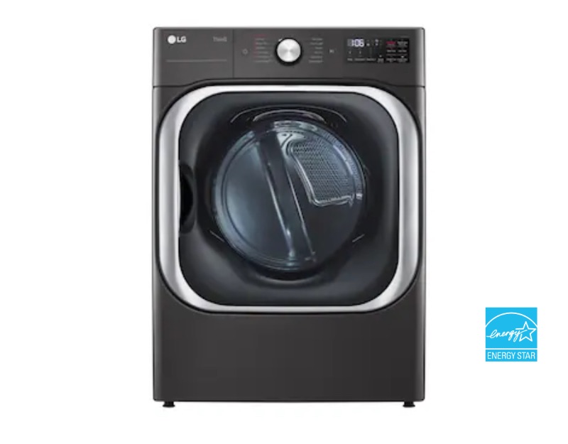 Photo 11 of LG TurboSteam 9-cu ft Stackable Steam Cycle Electric Dryer (Black Steel) ENERGY STAR