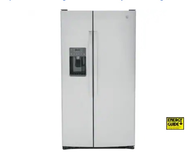 Photo 1 of GE 25.3-cu ft Side-by-Side Refrigerator with Ice Maker (Stainless Steel)