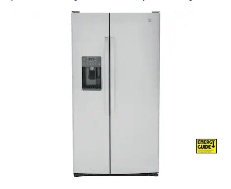 Photo 1 of GE 25.3-cu ft Side-by-Side Refrigerator with Ice Maker (Stainless Steel)