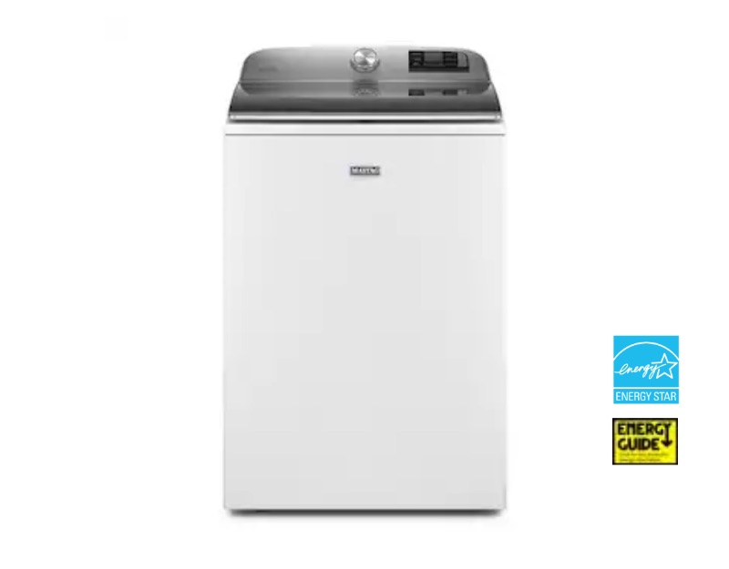 Photo 1 of Maytag Smart Capable 5.3-cu ft High Efficiency Impeller Smart Top-Load Washer (White) 