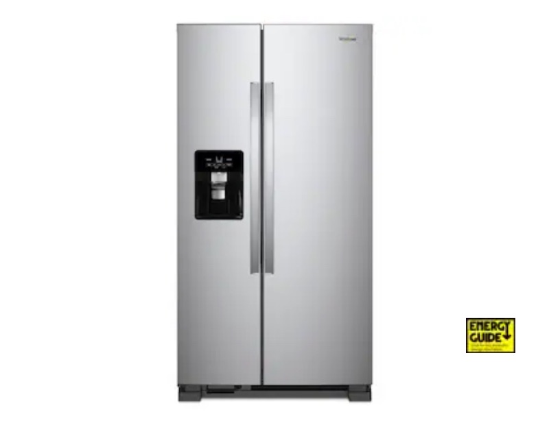 Photo 1 of Whirlpool 21.4-cu ft Side-by-Side Refrigerator with Ice Maker (Fingerprint Resistant Stainless Steel)