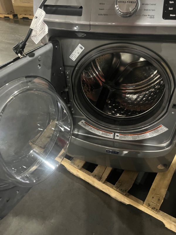 Photo 9 of Maytag 4.5-cu ft High Efficiency Stackable Steam Cycle Front-Load Washer (Metallic Slate