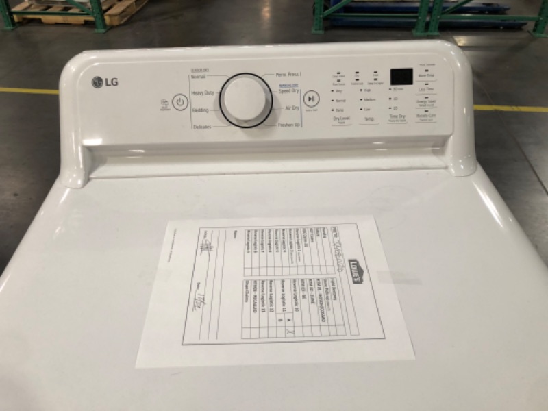 Photo 3 of LG 7.3-cu ft Electric Dryer (White) ENERGY STAR