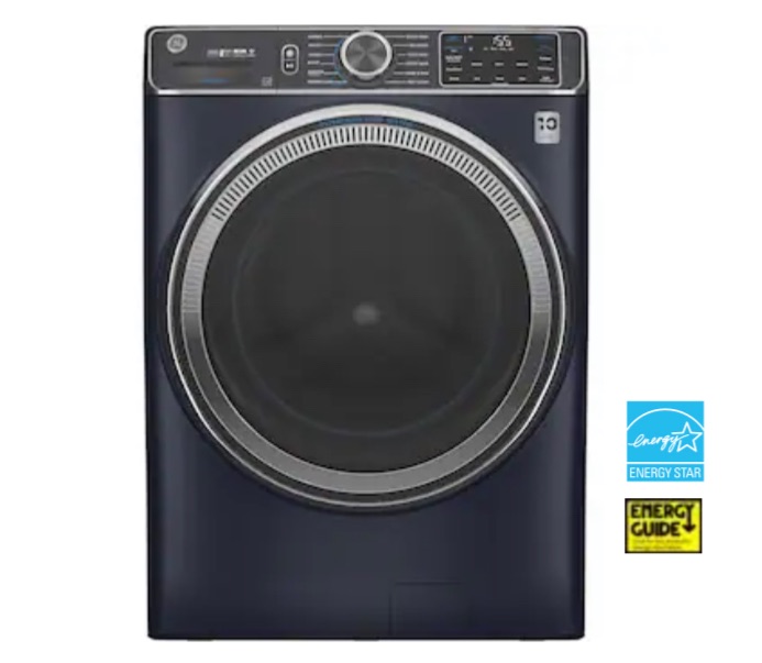 Photo 1 of GE UltraFresh Vent System 5-cu ft Stackable Steam Cycle Smart Front-Load Washer (Sapphire Blue) ENERGY STAR