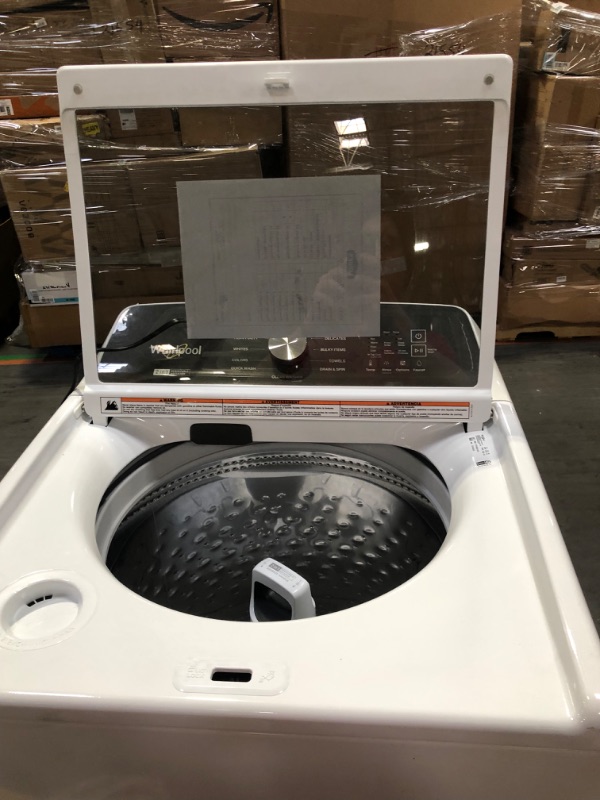 Photo 4 of * important * see clerk notes *
Whirlpool 2 in 1 Removable Agitator 4.7-cu ft High Efficiency Impeller and Agitator Top-Load Washer (White)