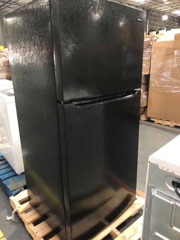 Photo 1 of Frigidaire Garage-Ready 18.3-cu ft Top-Freezer Refrigerator (Black)