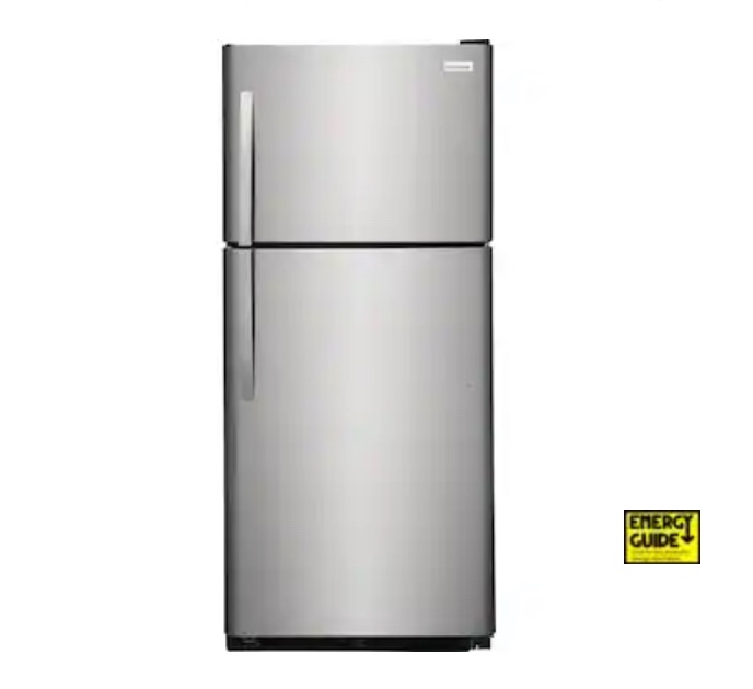 Photo 1 of Frigidaire 20.5-cu ft Top-Freezer Refrigerator (Stainless Steel)
