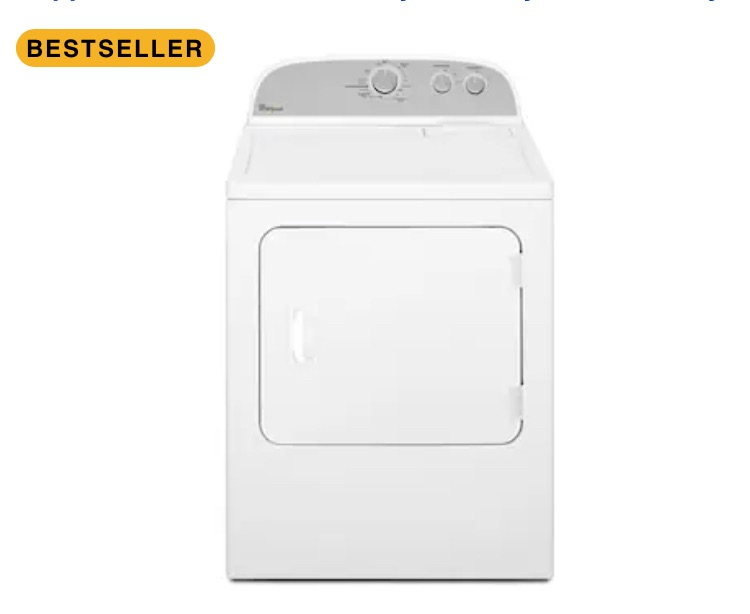 Photo 1 of Whirlpool 7-cu ft Reversible Side Swing Door Gas Dryer (White)