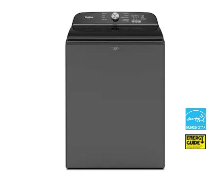 Photo 1 of Whirlpool 5.3-cu ft High Efficiency Impeller Top-Load Washer (Volcano Black) ENERGY STAR