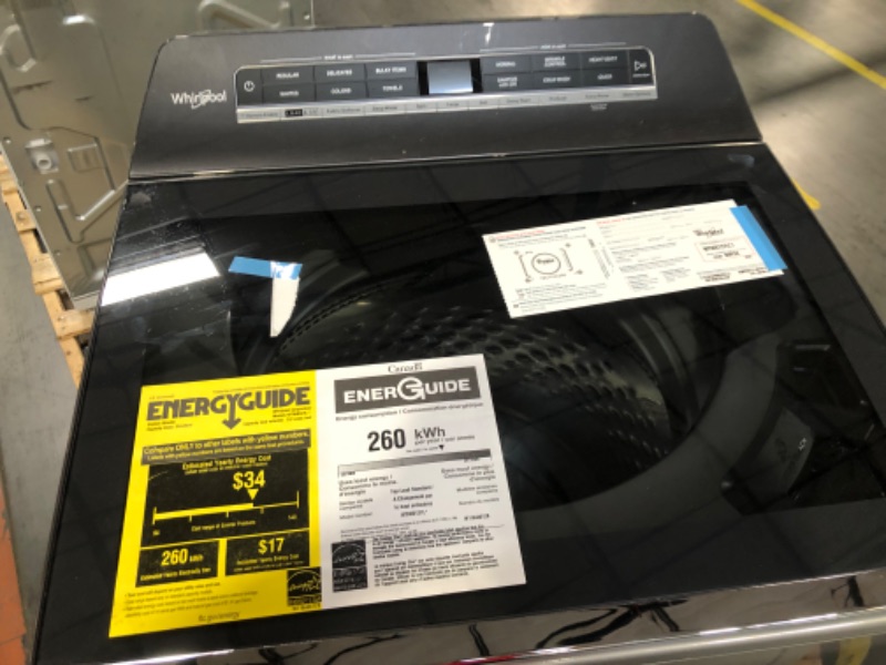 Photo 2 of Whirlpool 5.3-cu ft High Efficiency Impeller Top-Load Washer (Volcano Black) ENERGY STAR