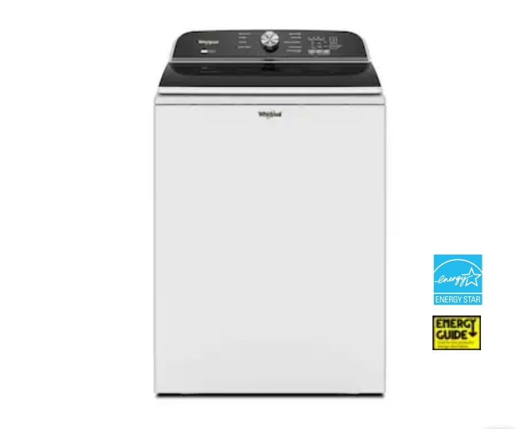 Photo 1 of Whirlpool 5.2-cu ft High Efficiency Impeller and Agitator Top-Load Washer (White) ENERGY STAR