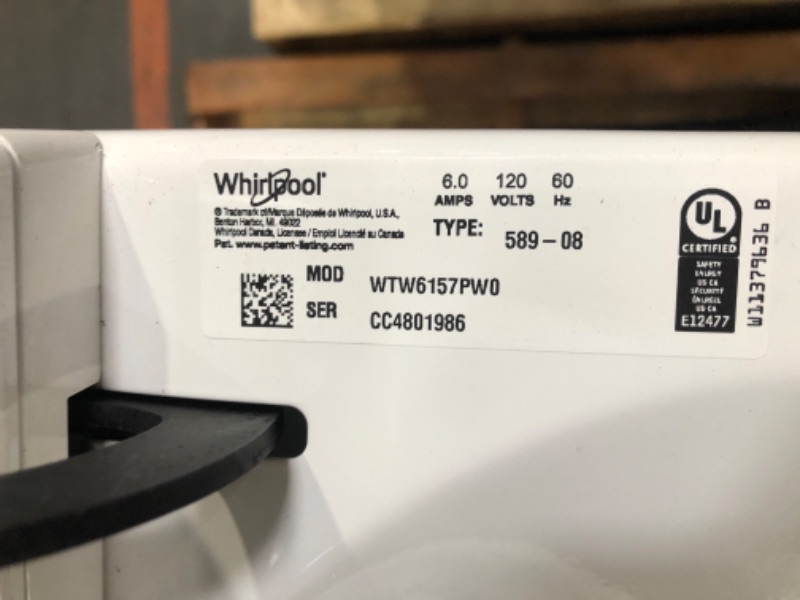 Photo 9 of Whirlpool 5.2-cu ft High Efficiency Impeller and Agitator Top-Load Washer (White) ENERGY STAR