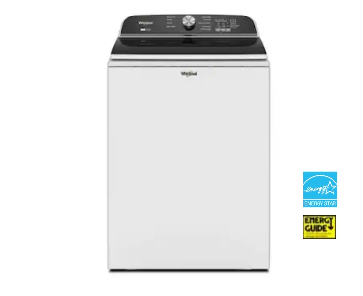 Photo 1 of Whirlpool 5.2-cu ft High Efficiency Impeller and Agitator Top-Load Washer (White) ENERGY STAR