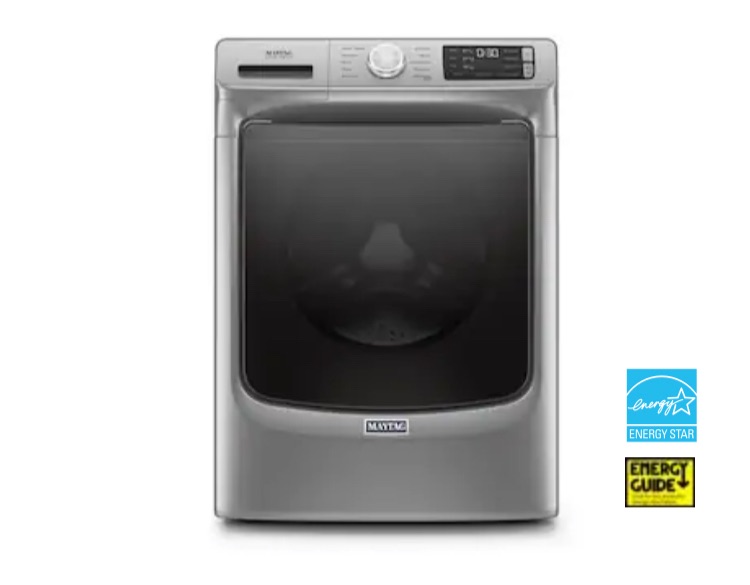 Photo 1 of Maytag 4.5-cu ft High Efficiency Stackable Steam Cycle Front-Load Washer (Metallic Slate) ENERGY STAR