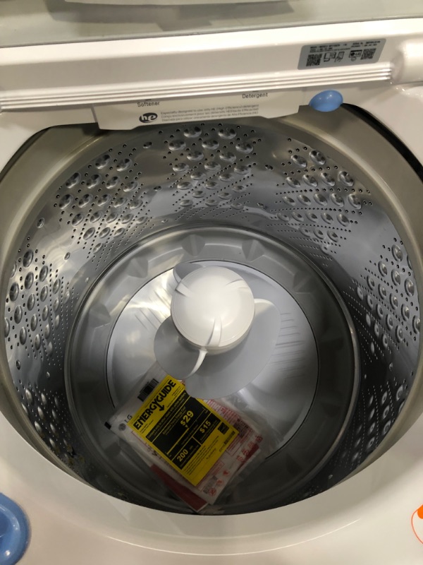 Photo 9 of LG 4.8-cu ft High Efficiency Agitator Top-Load Washer (White) ENERGY STAR