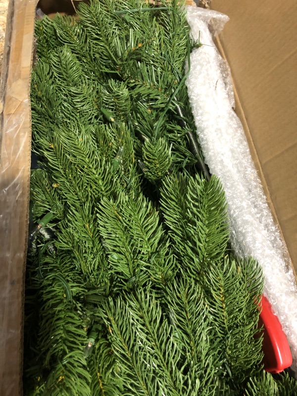 Photo 4 of * used * see images * 
National Tree Company Pre-Lit 'Feel Real' Artificial Slim Downswept Christmas Tree