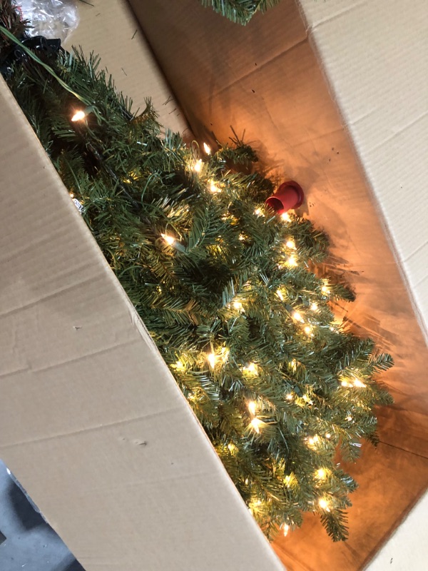 Photo 7 of ***USED - POWERS ON - UNABLE TO TEST FURTHER***
Puleo International 7.5 Foot Pre-Lit Slim Fraser Fir Artificial Christmas Tree with 500 Clear UL Listed Lights, Green