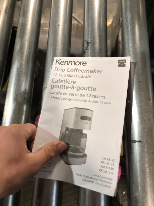 Photo 1 of Kenmore Aroma Control 12-cup Programmable Coffee Maker, Red and Stainless Steel Drip Coffee Machine, Glass Carafe, Reusable Filter, Timer, Digital Display, Charcoal Water Filter, Regular or Bold