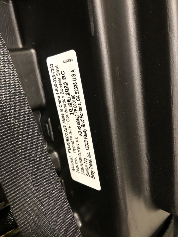 Photo 4 of ***USED - MIGHT BE MISSING PARTS***
Baby Trend Hybrid 3-in-1 Combination Booster Seat