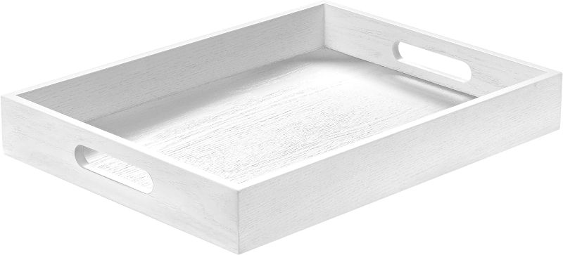 Photo 1 of **ITEM SIMILAR TO STOCK PHOTO**ATZYmolin Wood Serving Tray with Handles,