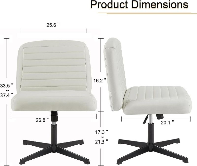 Photo 4 of (READ FULL POST) VECELO Armless Office Chair No Wheels Fabric Padded Cross Legged