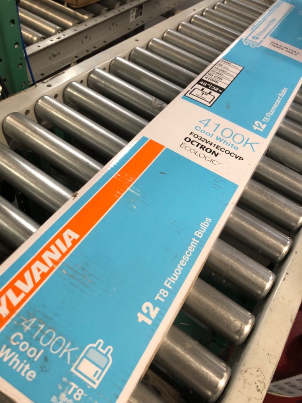 Photo 1 of SYLVANIA 48" T8 Octron Fluorescent Tube Ecologic Lamp, 32W, Bi-Pin Base, 2450 Lumens, 4100K, 90 CRI, Rapid and Instant Start (22433) Cool White
