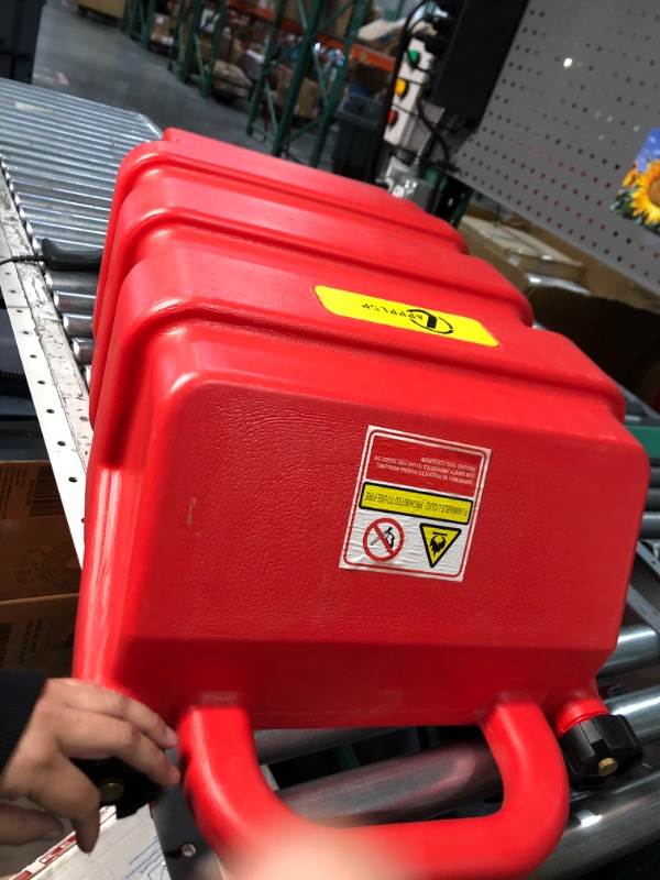 Photo 2 of GAOMON Fuel Caddy, 15 Gallon Portable Gas Can Fuel Tank Container with Fluid Transfer Siphon Pump and 10ft. Delivery Hose, Diesel Storage Can On-Wheels for Cars, Lawn Mowers, ATVs, Boats 15 Gallon Red