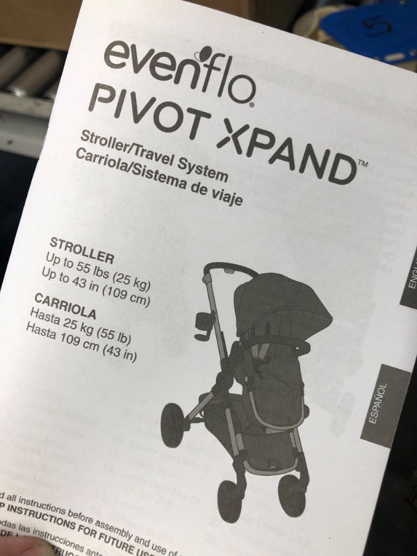 Photo 5 of **READ NOTES BELOW**Evenflo Pivot Xpand Modular Stroller (Ayrshire Black)