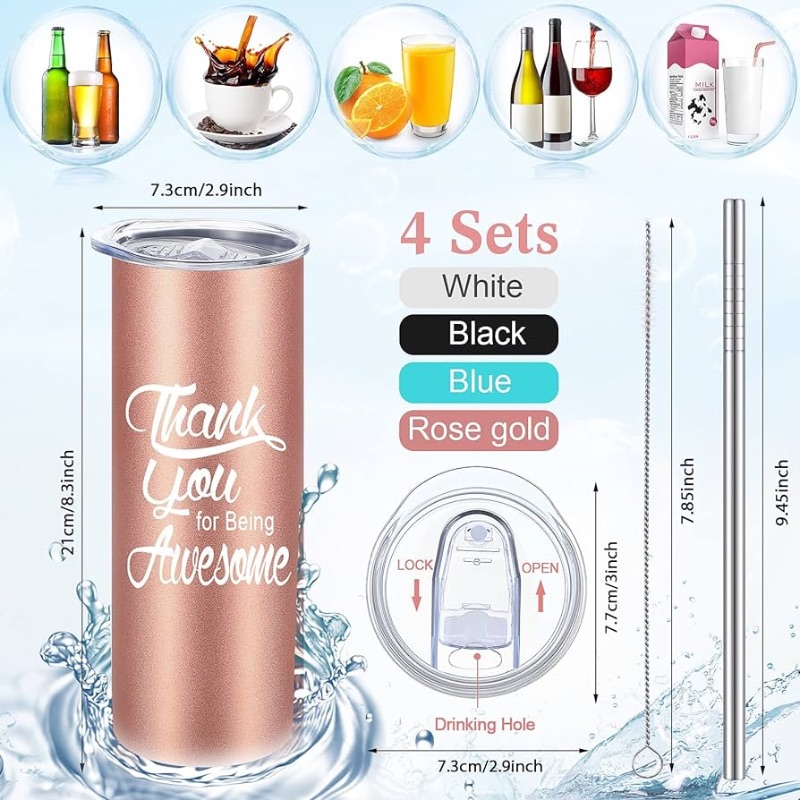 Photo 1 of *SIMILAR TO STOCK* Thank You Gifts for Women Men, Being Awesome Travel Tumbler 20 oz