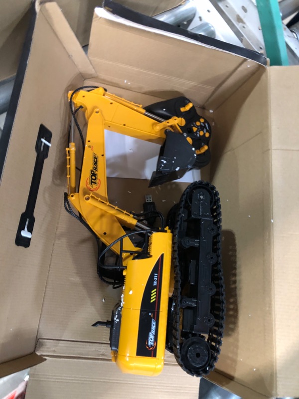 Photo 1 of Top Race 15 Channel Full Functional Remote Control Excavator Construction Tractor, Excavator Toy with 2.4Ghz Transmitter and Metal Shovel – TR 211 RC Excavator