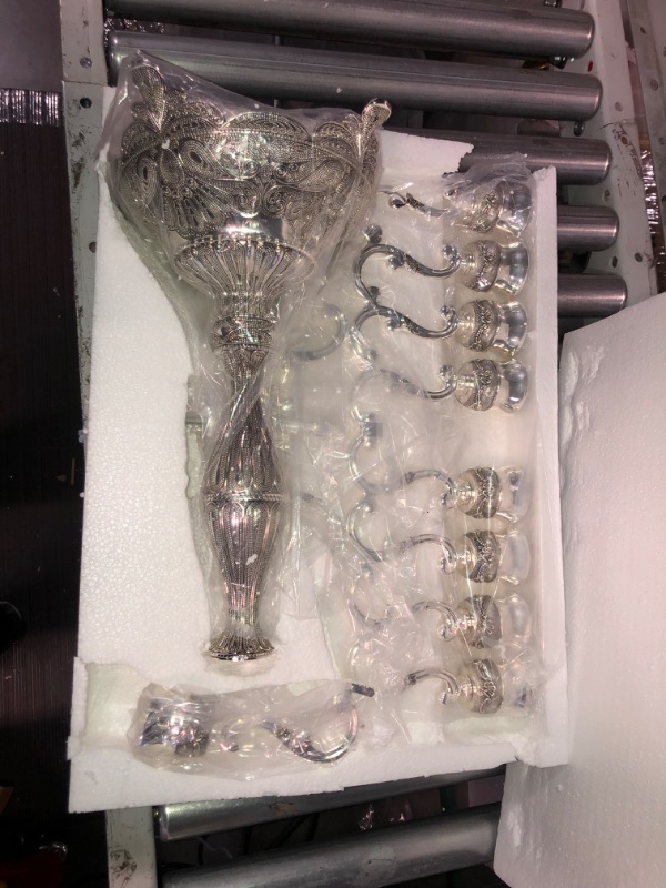 Photo 3 of Ner Mitzvah Extra Large Silver Plated Oil Menorah - Fits Standard Chanukah Oil Cups 