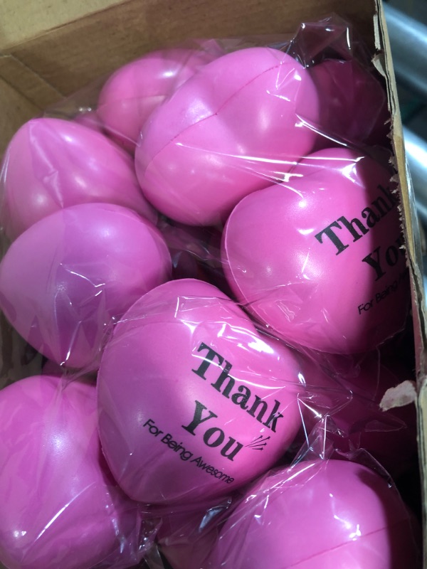 Photo 3 of Tradder 2.76" Thank You Heart Stress Balls Heart Shaped Inspirational Foam Ball 