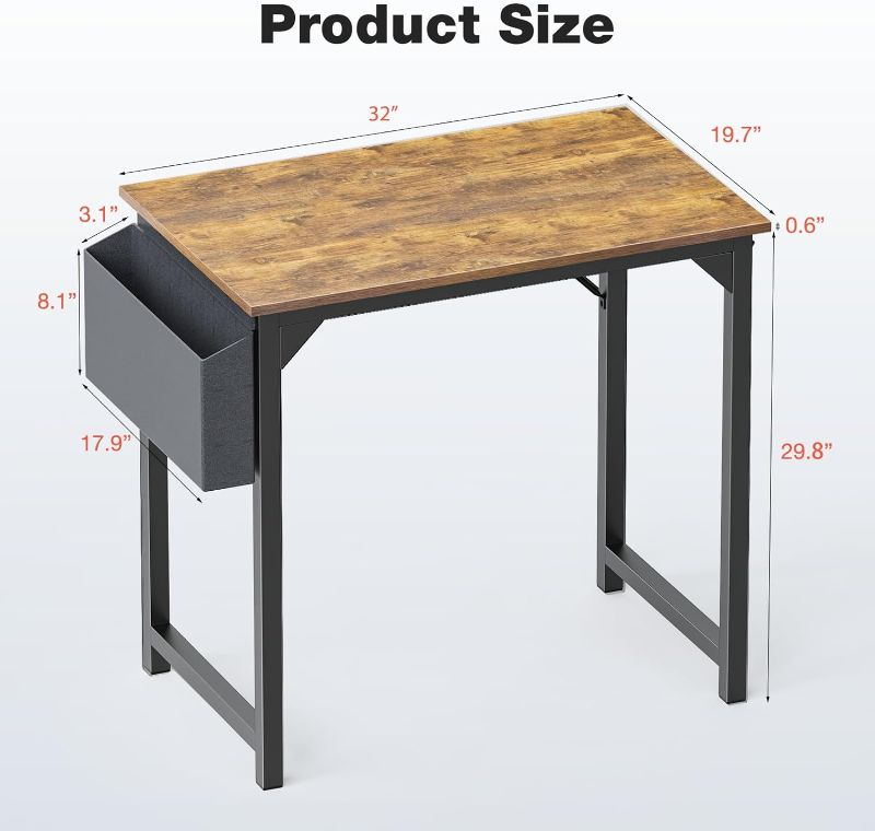 Photo 5 of (READ NOTES) OLIXIS Desk Small Computer Writing Table with Storage 