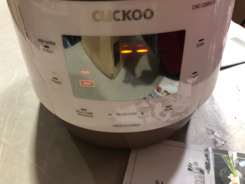 Photo 3 of ***USED - POWERS ON - UNABLE TO TEST FURTHER***
CUCKOO CMC-QSB501S | 5QT. Premium 8-in-1 Electric Pressure Cooker