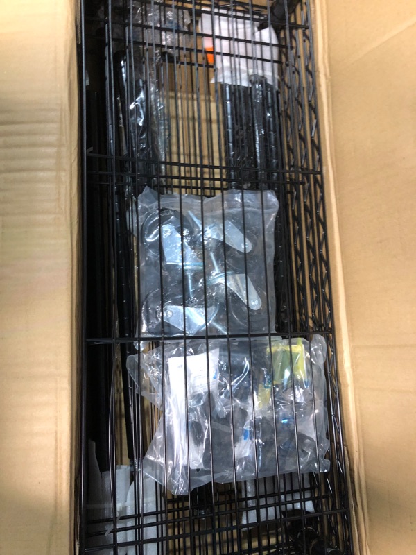 Photo 1 of AmazonBasics 4-Shelf Shelving Unit on 3'' Casters, Black