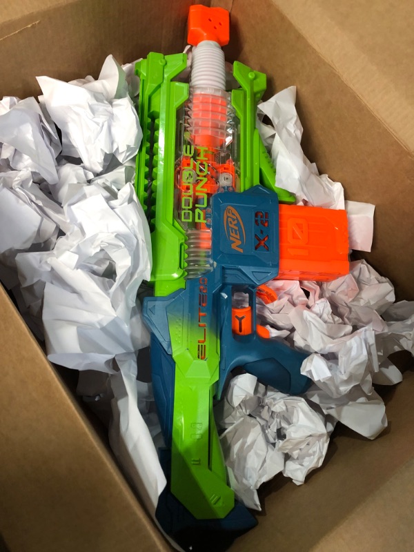 Photo 3 of ***USED - NO PACKAGING - BLASTER ONLY - UNBALE TO TEST***
Nerf Elite 2.0 Double Punch Motorized Dart Blaster, 