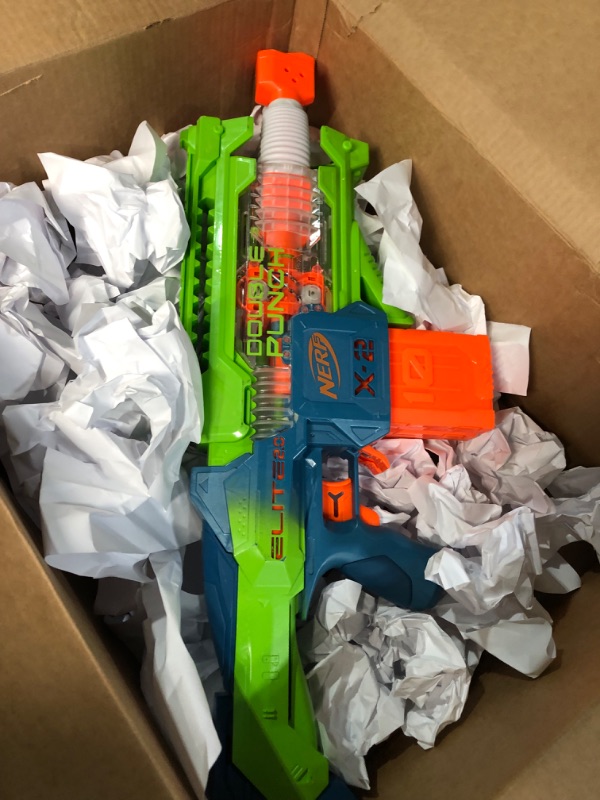 Photo 2 of ***USED - NO PACKAGING - BLASTER ONLY - UNBALE TO TEST***
Nerf Elite 2.0 Double Punch Motorized Dart Blaster, 