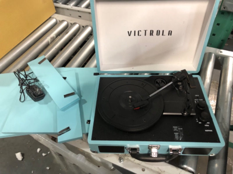 Photo 3 of Victrola Vintage 3-Speed Bluetooth Portable Suitcase Record Player