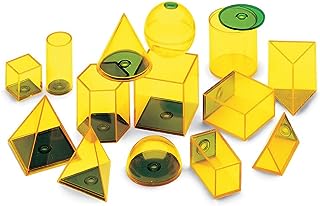 Photo 1 of  Plastic Fillable 3D Shapes, Yellow Geometric Solids 